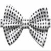 Novelty Mens Adjustable Tuxedo White Black Polka Dots Bowtie Adjustable Elastic Strap Bowtie view 1