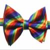 Novelty Mens Adjustable Tuxedo Rainbow Design Colors Adjustable Elastic Strap Bowtie view 1