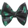 Novelty Mens Adjustable Tuxedo Irish Clover Design Adjustable Elastic Strap Bowtie view 1