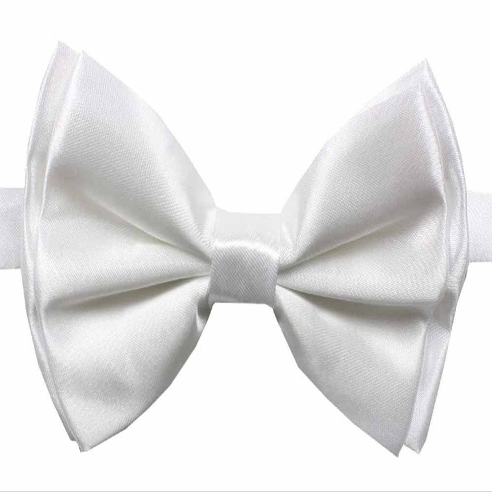Novelty Mens Adjustable Tuxedo White Bowtie Adjustable Elastic Strap Bowtie