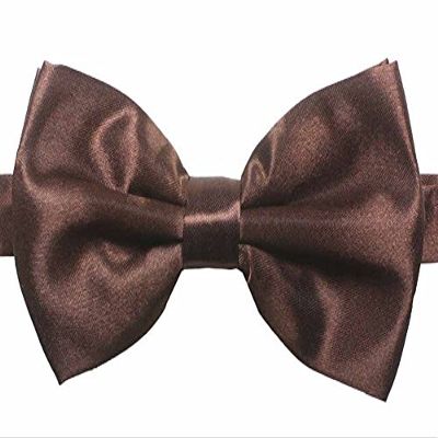 Novelty Mens Adjustable Tuxedo Brown Bowtie Adjustable Elastic Strap Bowtie