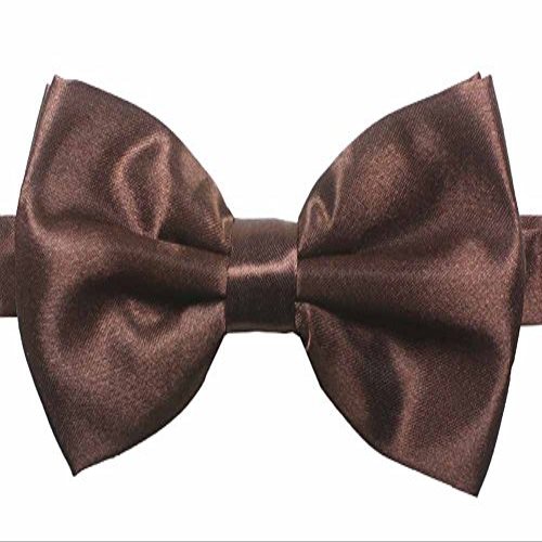 Novelty Mens Adjustable Tuxedo Brown Bowtie Adjustable Elastic Strap Bowtie
