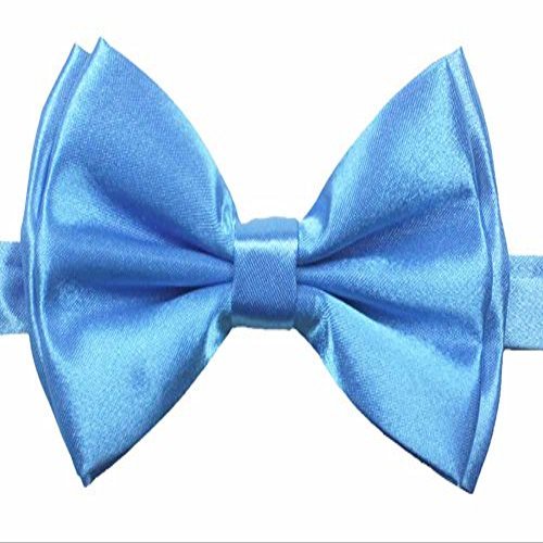 Novelty Mens Adjustable Tuxedo Light Blue Bowtie Adjustable Elastic Strap Bowtie