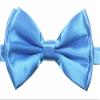 Novelty Mens Adjustable Tuxedo Light Blue Bowtie Adjustable Elastic Strap Bowtie view 1