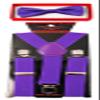 Brand New Cute Kids Fashion Purple Suspenders Bow Tie Set view 1