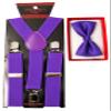 Brand New Cute Kids Fashion Purple Suspenders Bow Tie Set view 2