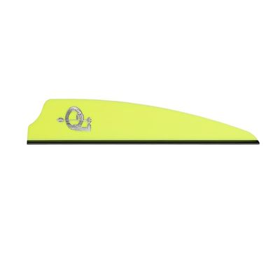 Q2i Fusion X-II Target Archery Vanes - Ultra-Lightweight with Tri-Fusion Vane Adhesion Technology for Archery Arrows Premium Arrow Fletching & Accessories for Archers (Pack of 100), Neon Yellow, 3.5"