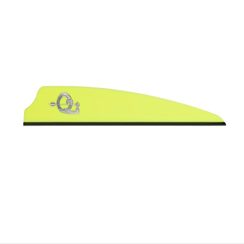 Q2i Fusion X-II Target Archery Vanes - Ultra-Lightweight with Tri-Fusion Vane Adhesion Technology for Archery Arrows Premium Arrow Fletching & Accessories for Archers (Pack of 100), Neon Yellow, 3.5"