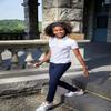 French Toast Little Girls' Stretch Twill Skinny Leg Pant, Navy, 4 view 3