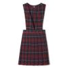 French Toast Girls' Plaid V-Neck Pleated Jumper, Navy & Red Plaid, 4 view 1