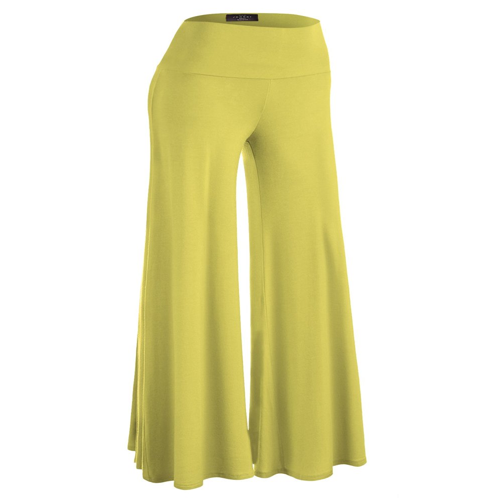 Lock and Love WB750 Womens Chic Palazzo Lounge Pants XXXL Mustard