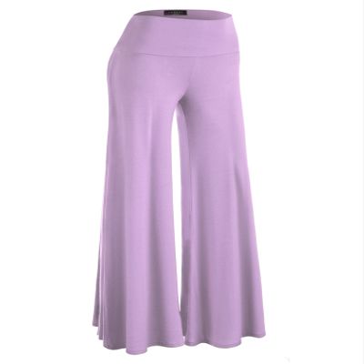 Lock and Love WB750 Womens Chic Palazzo Lounge Pants XXXL Lavender
