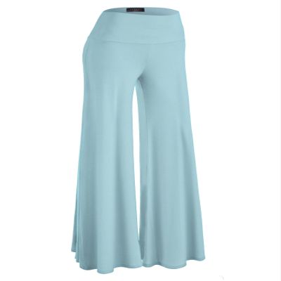 Lock and Love WB750 Womens Chic Palazzo Lounge Pants XXL Light_Blue