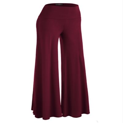 Lock and Love WB750 Womens Chic Palazzo Lounge Pants XL Wine