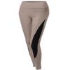 Xpril Side Panel Color Contrast Cycling Legging Pants Beige Size M view 1