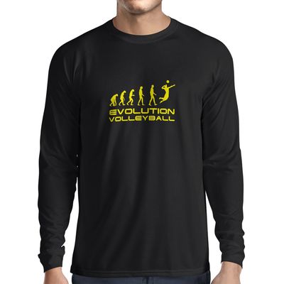 lepni.me Mens T Shirt The History and Evolution of Volleyball Game (XX-Large Black Yellow)
