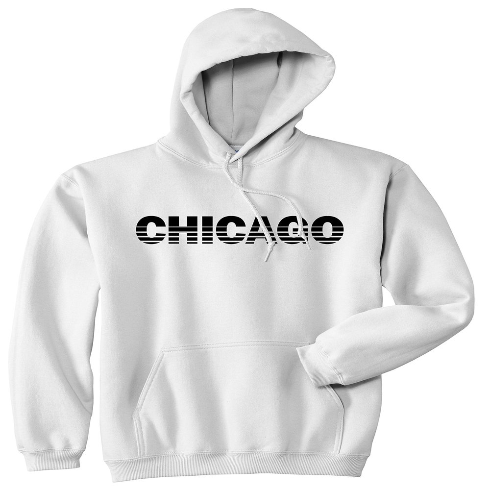 Kings Of NY Chicago Illinois State City Pullover Hoody Large White