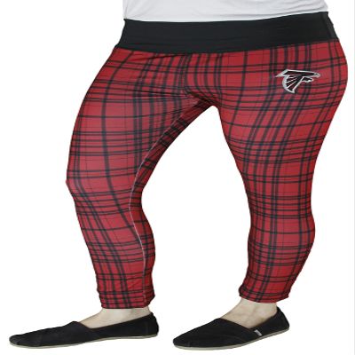 Atlanta Falcons NFL Juniors Women's Plaid Leggings - Red (XS (0/1))