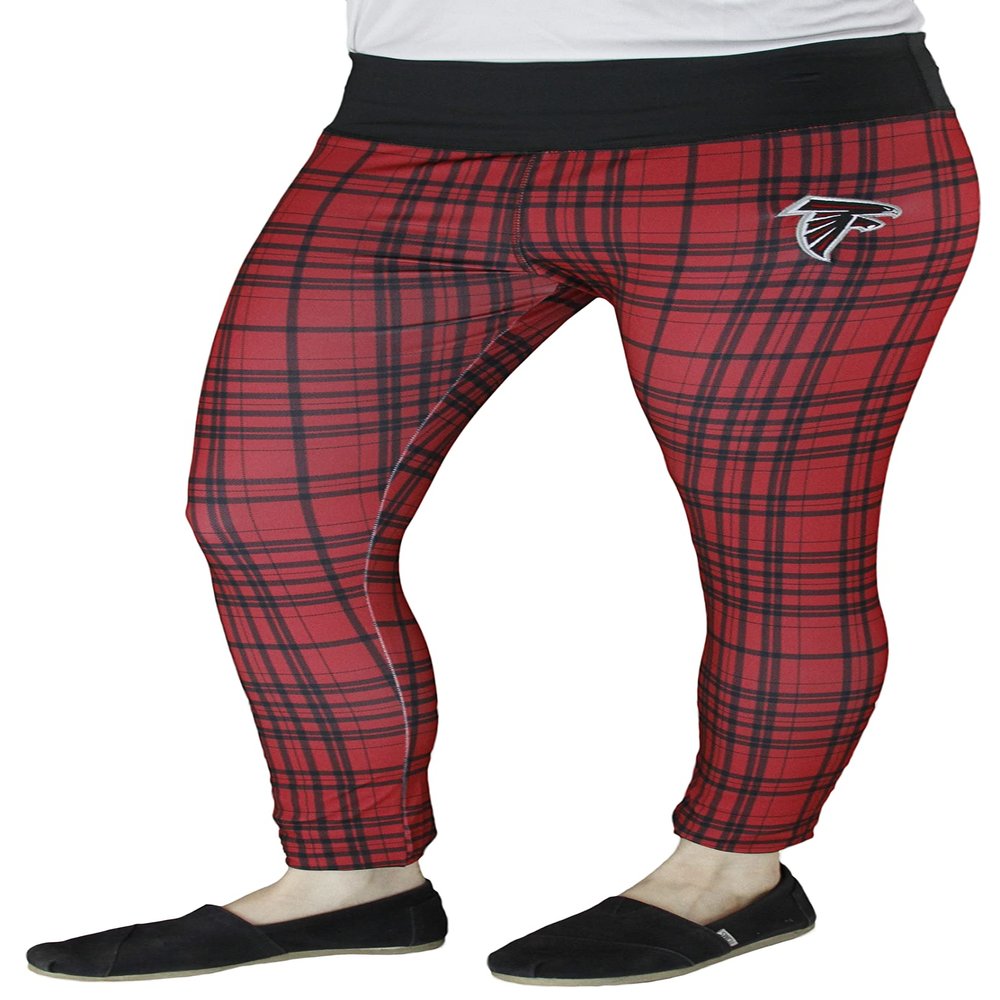 Atlanta Falcons NFL Juniors Women's Plaid Leggings - Red (XS (0/1))