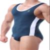 Jaxu Men's Vest Leotard Fitness Undershirt Swimwear Bodysuit Dark Green Small view 3