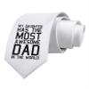 TOOLOUD My Daughter Has the Most Awesome Dad in the World Printed White Neck Tie view 1
