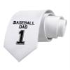 TOOLOUD Baseball Dad Jersey Printed White Neck Tie view 1