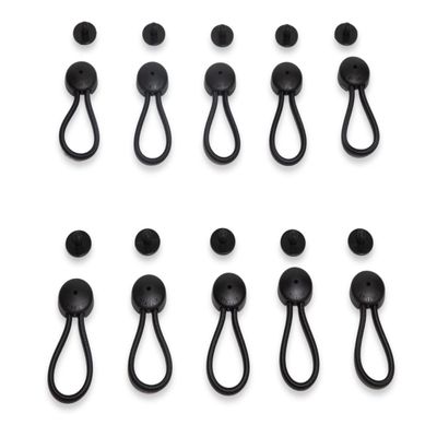 Stayput Sturdy and Easy to Install 6 5/8 Black Shock Cord & Fastener for Boat Canvas, 10 Pack