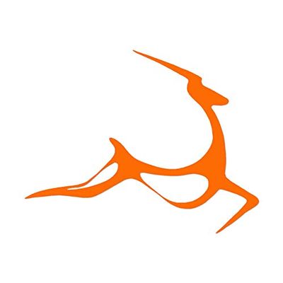 Gazelle Impala Antelope - Vinyl Decal Sticker - 4.75" x 3.75" - Orange