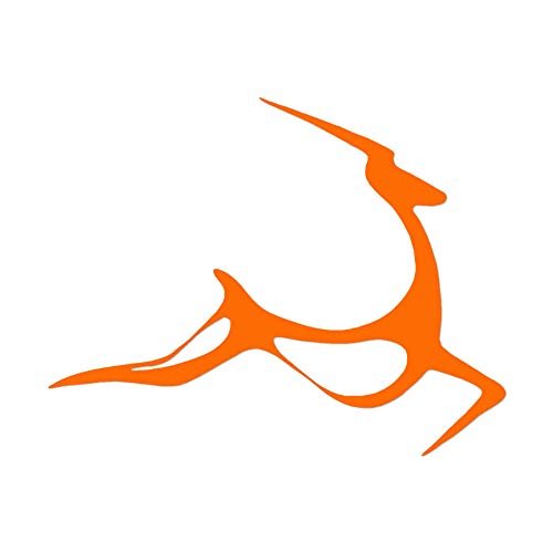 Gazelle Impala Antelope - Vinyl Decal Sticker - 4.75" x 3.75" - Orange