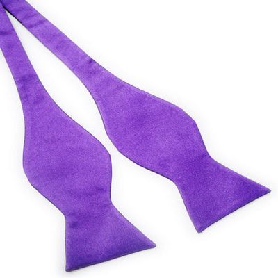 Soophen Solid Color self tie bowtie - Purple