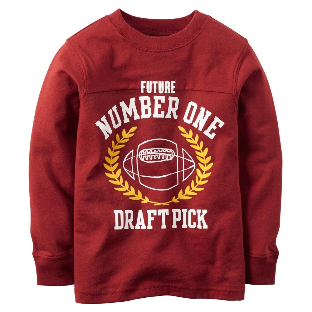 Carter's Baby Boys' Slogan Jersey Tee (Baby) - No 1 Draft Pick - 3M