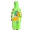 BIKMAN Girl's Cute Cartoon Rainwear Kids Rain Poncho (XXL(Height:55.11"), Green Bear) view 2