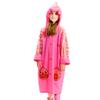 BIKMAN Girl's Cute Cartoon Rainwear Kids Rain Poncho (S(Height:39.37"-46.45"), Pink Duck) view 1