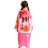 BIKMAN Girl's Cute Cartoon Rainwear Kids Rain Poncho (S(Height:39.37"-46.45"), Pink Duck) view 3