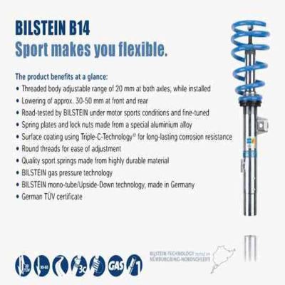 Bilstein B14 (PSS) 14-15 Ford Fiesta/Fiesta ST Front & Rear Performance Suspension System (47-242043)