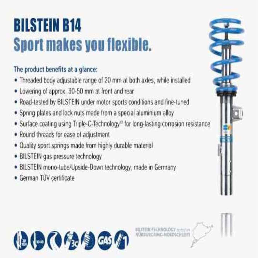Bilstein B14 (PSS) 14-15 Ford Fiesta/Fiesta ST Front & Rear Performance Suspension System (47-242043)