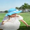 Vimeet Kid Baby Summer Hat Baby Sun Hat Toddler Beach Hat Baby Bucket Hat Blue view 3