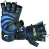Elite Leather Gym Gloves with Built in 2" Wide Wrist Wraps Grip & Design for Weightlifting Power Lifting Bodybuilding & Strength Training Workout Exercises (Blue, X-Large) view 4