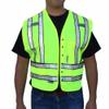 3C Products SVP5000, ANSI/ISEA Class 2, Public Safety Vest, 5-Point Breakaway, 3M Scotchlite Reflective, Zipper, Neon Green,L view 1