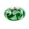 Universal Green with White Dots Design Glass Bead view 1