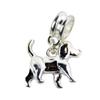 Universal Shiny Silver Puppy Dog Charm view 1