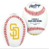 Rawlings | MLB Team Logo Baseball | San Diego Padres | Official | White view 1