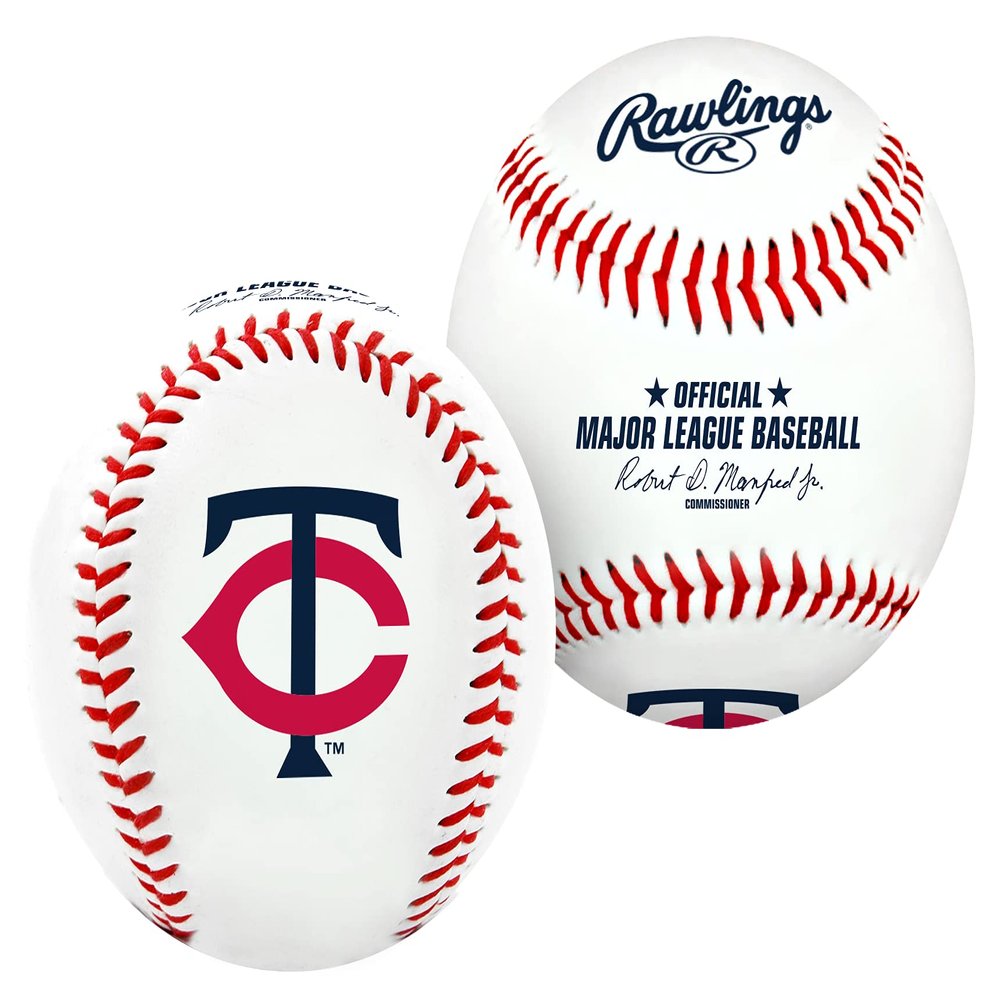 Rawlings MLB Minnesota Twins Team Logo Baseball, White, 1