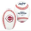 Rawlings | MLB Team Logo Baseball | Cincinnati Reds | Official | White view 1