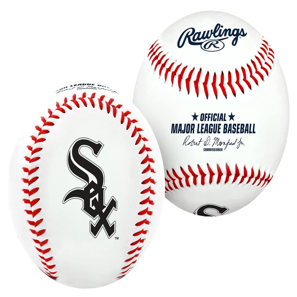 Rawlings 1240029121 MLB Chicago White Sox Team Logo Baseball, Official, White