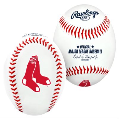 Rawlings | MLB Team Logo Baseball | Boston Red Sox | Official | White