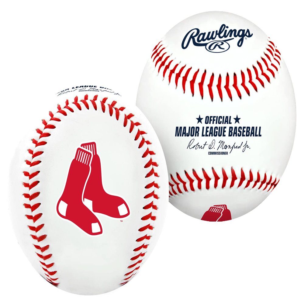 Rawlings | MLB Team Logo Baseball | Boston Red Sox | Official | White