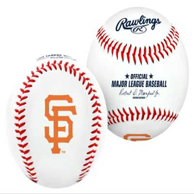 Rawlings | MLB Team Logo Baseball | San Francisco Giants | Official | White