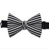 EmilyRose Couture Men's Stripes Bow Ties (Medium (6-12 Years of Age), Black & White (Edgy)) view 3