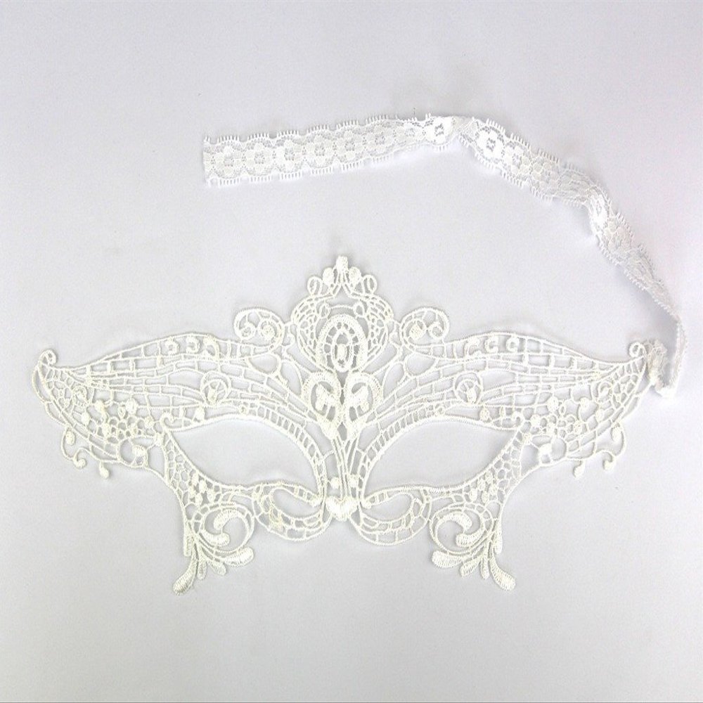 RayLineDo Myhome Fashion Sexy Exquisite Lace Eye Mask for Masquerade Party Fancy Dress White